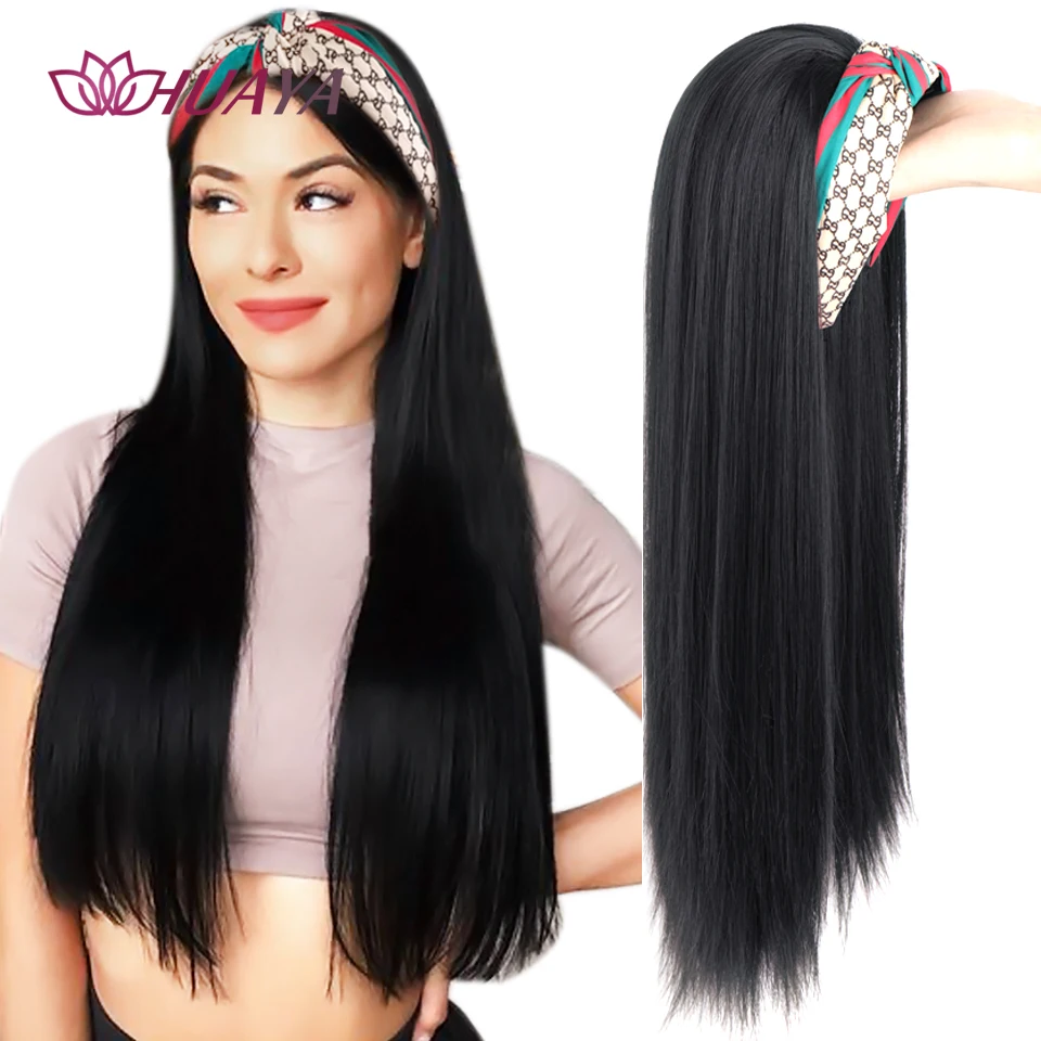 HUAYA Synthetic Long Straight Headband Wigs Natural Black Daily Wigs For Women Invisible Seamless Hair Extensions
HUAYA Synthetic Long Straight Headband Wigs Natural Black Daily Wigs For Women Invisible Seamless Hair Extensions