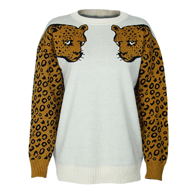 Paris Girl Knitted Cropped Sweater Women Leopard Pattern Long Sleeve O-Neck Knitting Pullover Female Autumn Winter Loose Jumper
Paris Girl Knitted Cropped Sweater Women Leopard Pattern Long Sleeve O-Neck Knitting Pullover Female Autumn Winter Loose Jumper