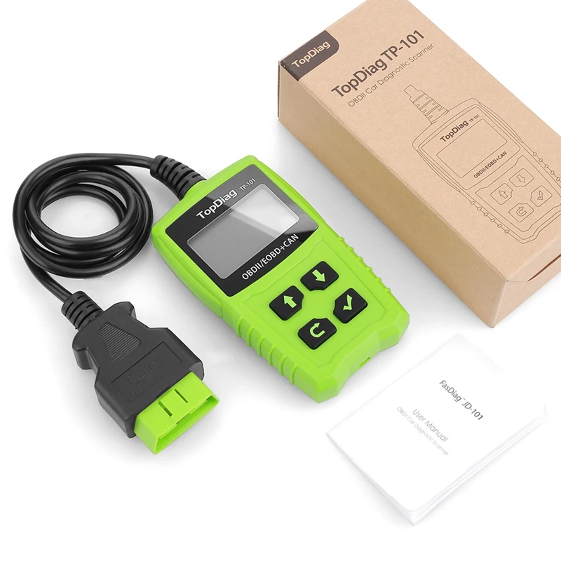 TopDiag TP101 OBD2 Scanner Car Code Reader Diagnostic Tool 2In1 Battery Test Analyzer Read Clear Fault Code Engine Scanner
TopDiag TP101 OBD2 Scanner Car Code Reader Diagnostic Tool 2In1 Battery Test Analyzer Read Clear Fault Code Engine Scanner