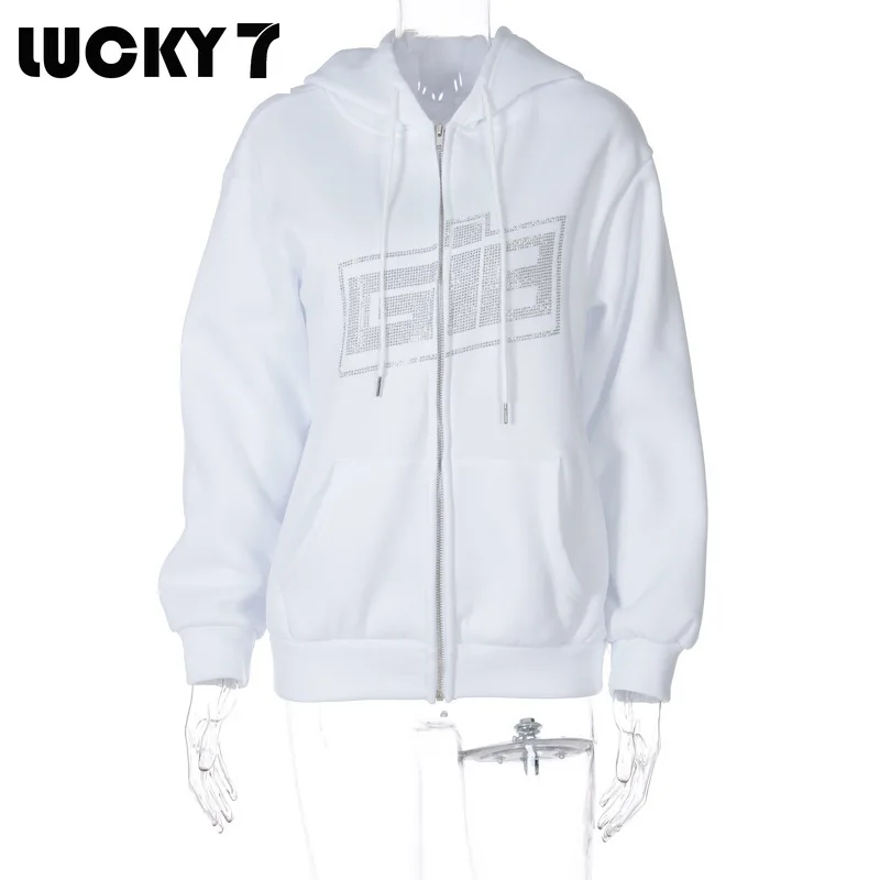 New Rhinestone Letter Print Women Long Sleeve Sweatshirt Hoodis Zipper Loose Oversized Streetwear Casual 2021 Autumn Spring 
New Rhinestone Letter Print Women Long Sleeve Sweatshirt Hoodis Zipper Loose Oversized Streetwear Casual 2021 Autumn Spring