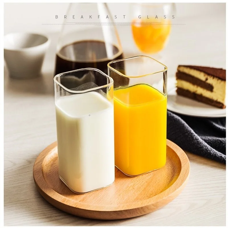 Glass Milk Cup Breif Transparent Glass Cup Rectangle Single Layer Insulated Tea Juice Cup Lead-free Milk Mug Office Water Cup
Glass Milk Cup Breif Transparent Glass Cup Rectangle Single Layer Insulated Tea Juice Cup Lead-free Milk Mug Office Water Cup