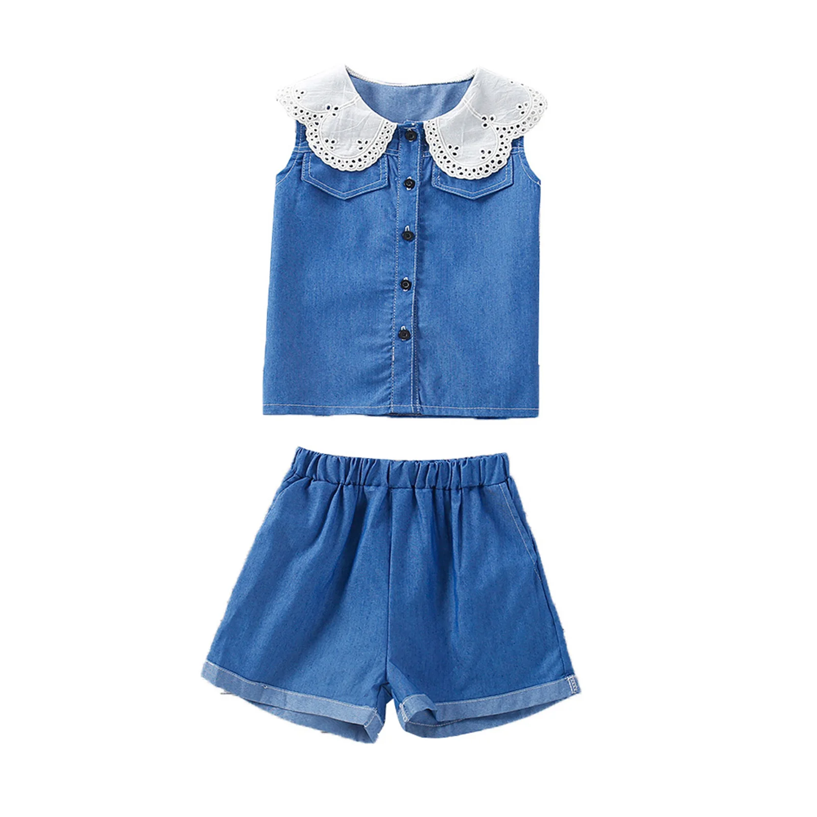 Kids Girls 2-Piece Outfit Set Sleeveless Tops And Shorts Set For Children Girls Trend Fashion Bright /Cute Without Fading
Kids Girls 2-Piece Outfit Set Sleeveless Tops And Shorts Set For Children Girls Trend Fashion Bright /Cute Without Fading