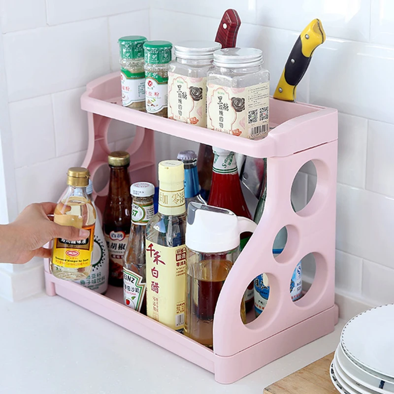 Household double-layer kitchen rack seasoning storage rack floor plastic knife rack seasoning rack seasoning rack
Household double-layer kitchen rack seasoning storage rack floor plastic knife rack seasoning rack seasoning rack