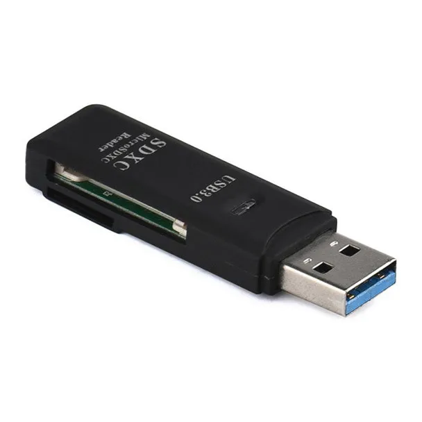 

USB3.0 Mini Card Reader Black MINI 5Gbps Super Speed USB 3.0 Micro SD/SDXC TF Card Reader Adapter lector tarjetas interno