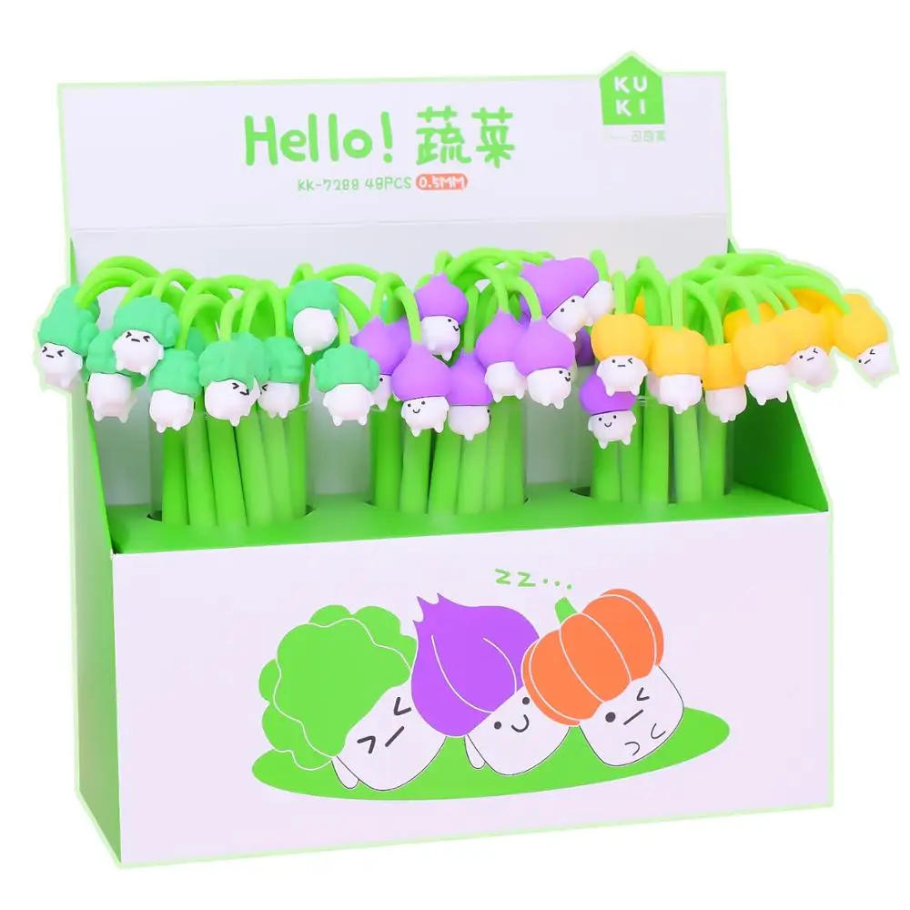 24 pcs/lot Creative Vegetables Gel Pen Cute Bendable 0.5mm black Ink Signature Pens Promotional Gift Office School Supplies 
24 pcs/lot Creative Vegetables Gel Pen Cute Bendable 0.5mm black Ink Signature Pens Promotional Gift Office School Supplies
