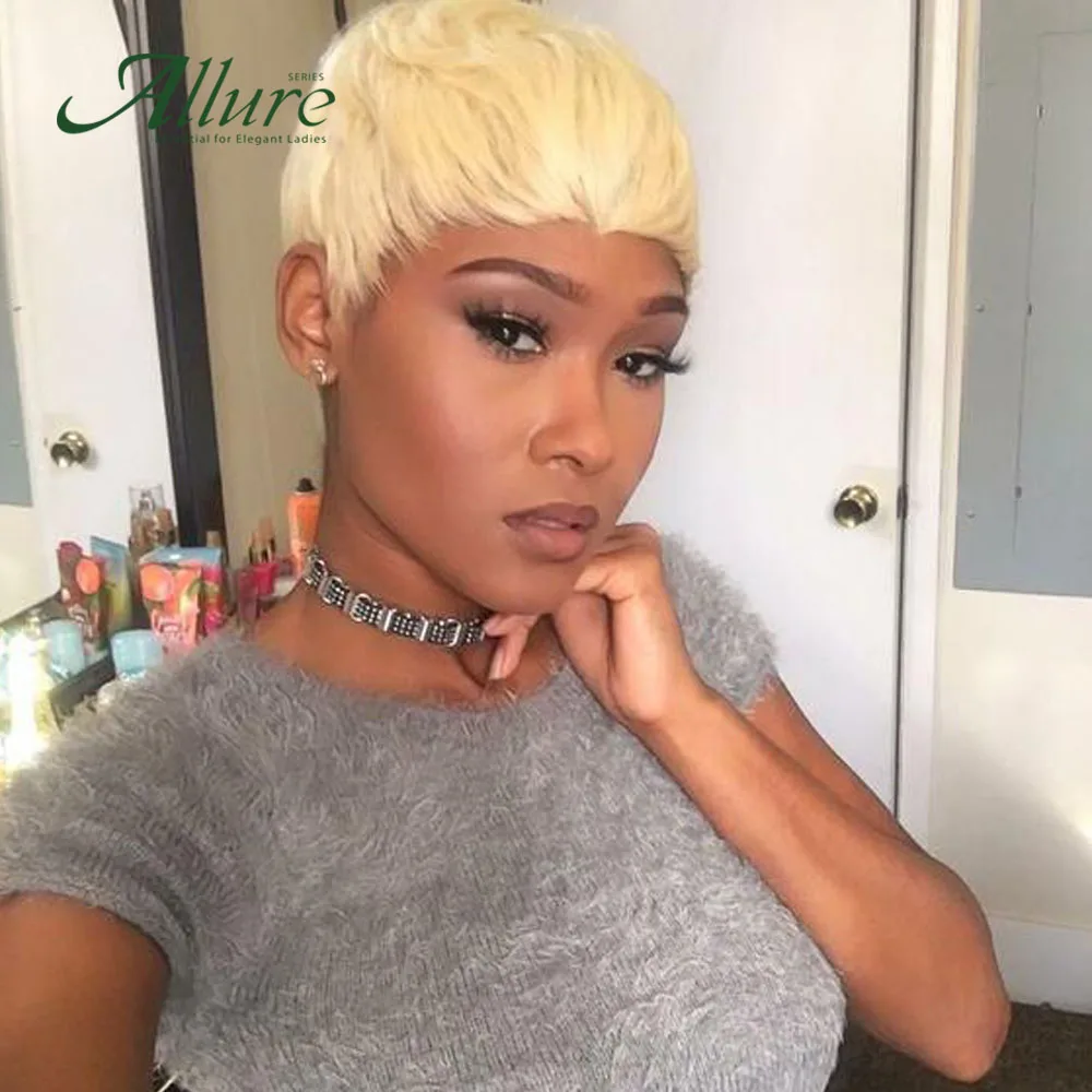 Short Blonde 613 Pixie Cut Human Hair Wig With Bangs For Black Women Brazilian Human Hair Straight Full Machine Made Wig Allure
Short Blonde 613 Pixie Cut Human Hair Wig With Bangs For Black Women Brazilian Human Hair Straight Full Machine Made Wig Allure
