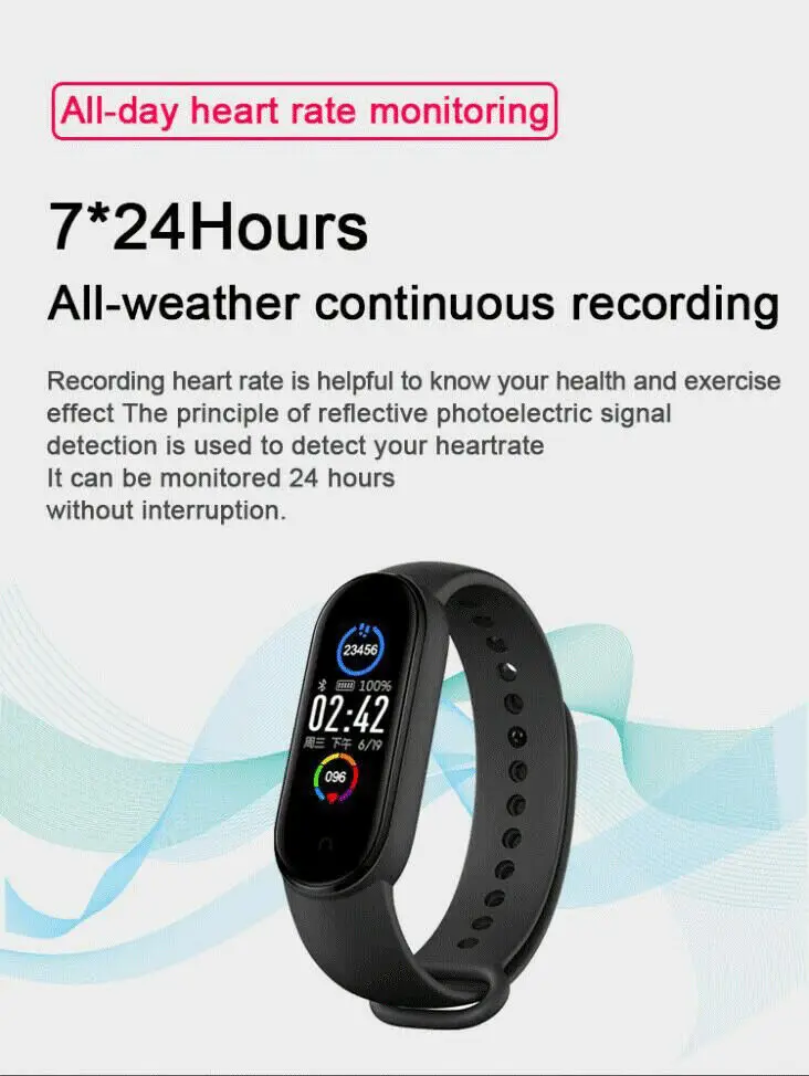 M5 Smart Band Men Women M5 Smart Watch Heart Rate Blood Pressure Sleep Monitor Pedometer Bluetooth Connection for IOS Android
M5 Smart Band Men Women M5 Smart Watch Heart Rate Blood Pressure Sleep Monitor Pedometer Bluetooth Connection for IOS Android