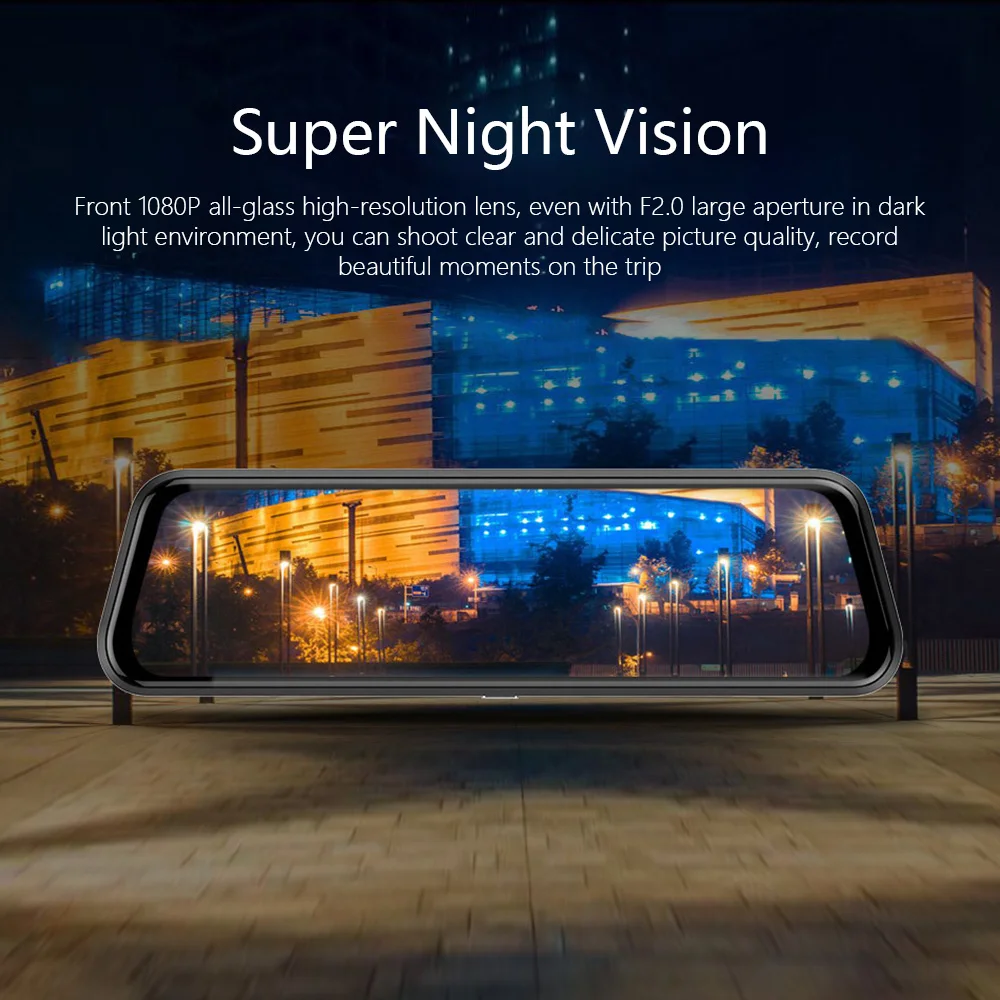 Anytek 1080P 10Inch 170 Touch Screen Mirror Night Vision Dash Cam Streaming Media Dual Lens Rear View Car DVR Parking Sensor
Anytek 1080P 10Inch 170 Touch Screen Mirror Night Vision Dash Cam Streaming Media Dual Lens Rear View Car DVR Parking Sensor