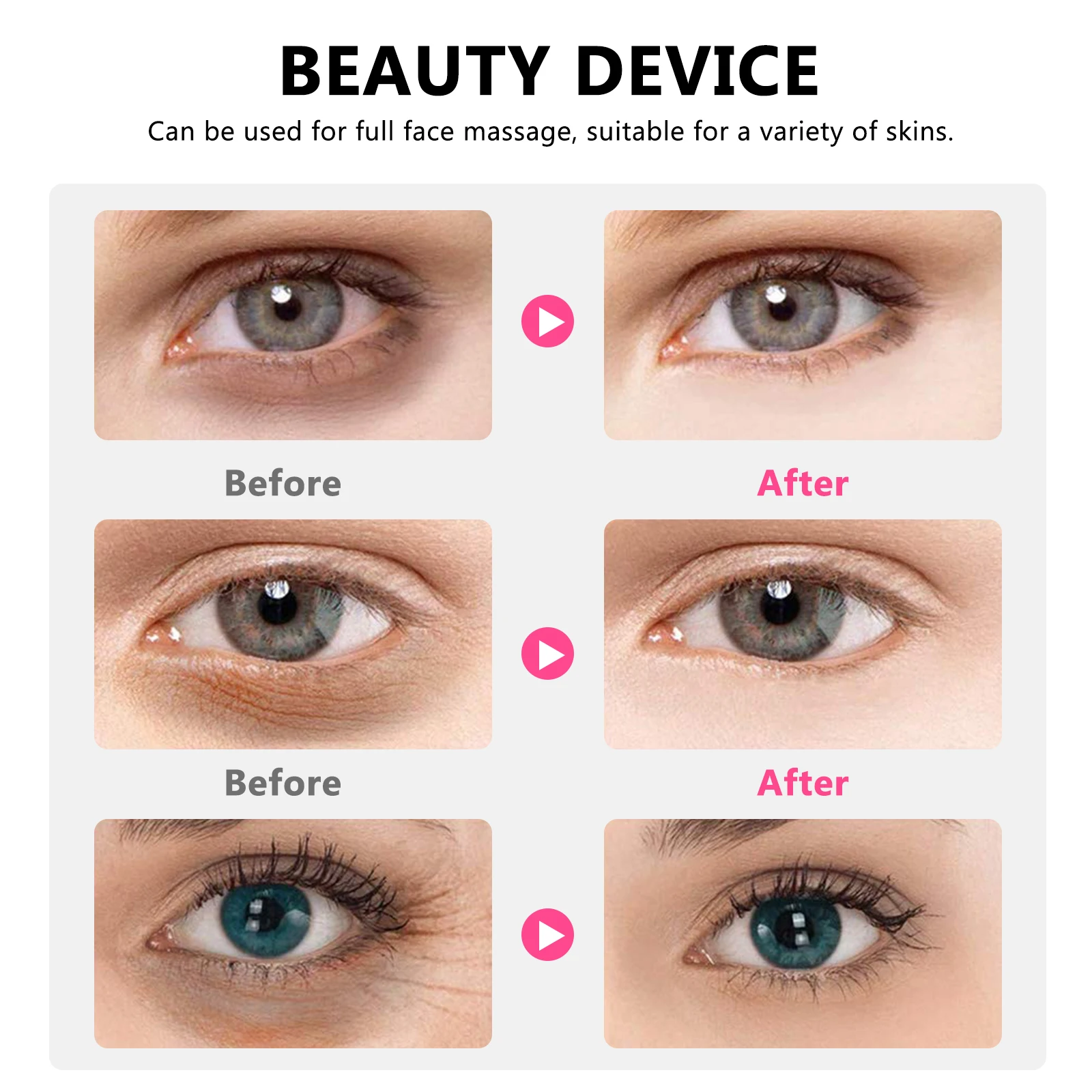 1 Set Eye Skin Massager Essence Import Device Eye Care Instrument Portable Eye Massager Device Eye Care Instrument
1 Set Eye Skin Massager Essence Import Device Eye Care Instrument Portable Eye Massager Device Eye Care Instrument