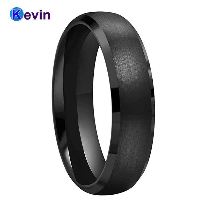 Black Men Women Tungsten Wedding Band With Beveled Edges And Brushed Finish 6MM 8MM Comfort Fit
Black Men Women Tungsten Wedding Band With Beveled Edges And Brushed Finish 6MM 8MM Comfort Fit
