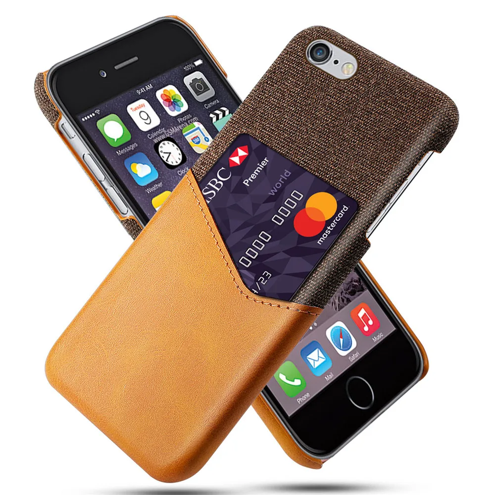 

For iPhone se 2016 5s 5 Case Card Slots Business Wallet Cloth Cover For iPhone se 2016 5 S 5G iPhone5s 4.0" Coque Funda