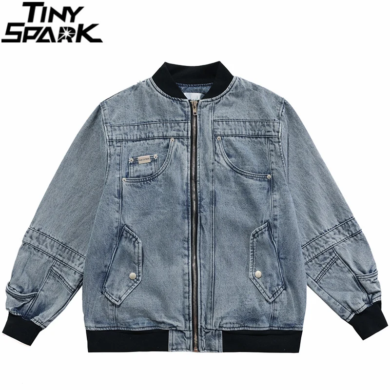 2021 Men Hip Hop Denim Jacket Streetwear Plain Bomber Denim Jacket Harajuku Cotton Autumn Jeans Jacket Coat Outwear Zipper Blue
2021 Men Hip Hop Denim Jacket Streetwear Plain Bomber Denim Jacket Harajuku Cotton Autumn Jeans Jacket Coat Outwear Zipper Blue