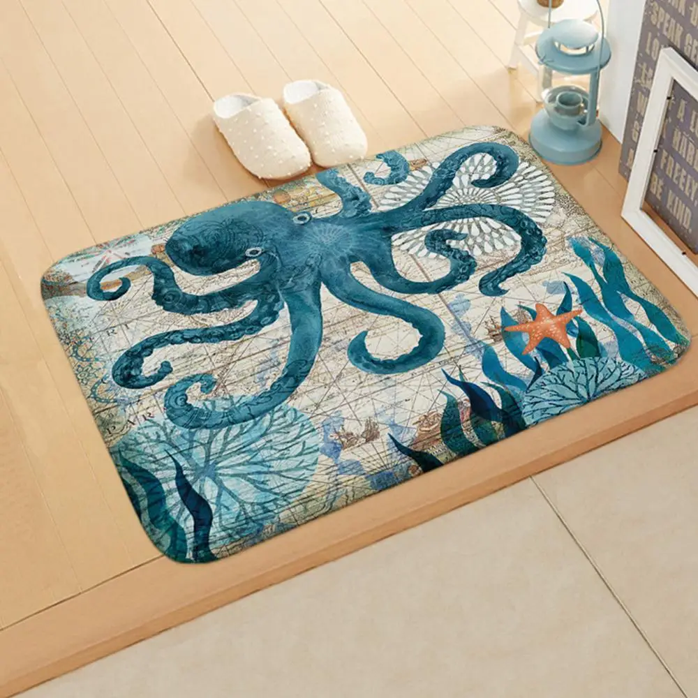 Vintage Marine Life Printed Floor Mat 60x40cm Non-Slip Door Mat Bedroom Kitchen Entrance Print Floor Mat Doormats
Vintage Marine Life Printed Floor Mat 60x40cm Non-Slip Door Mat Bedroom Kitchen Entrance Print Floor Mat Doormats