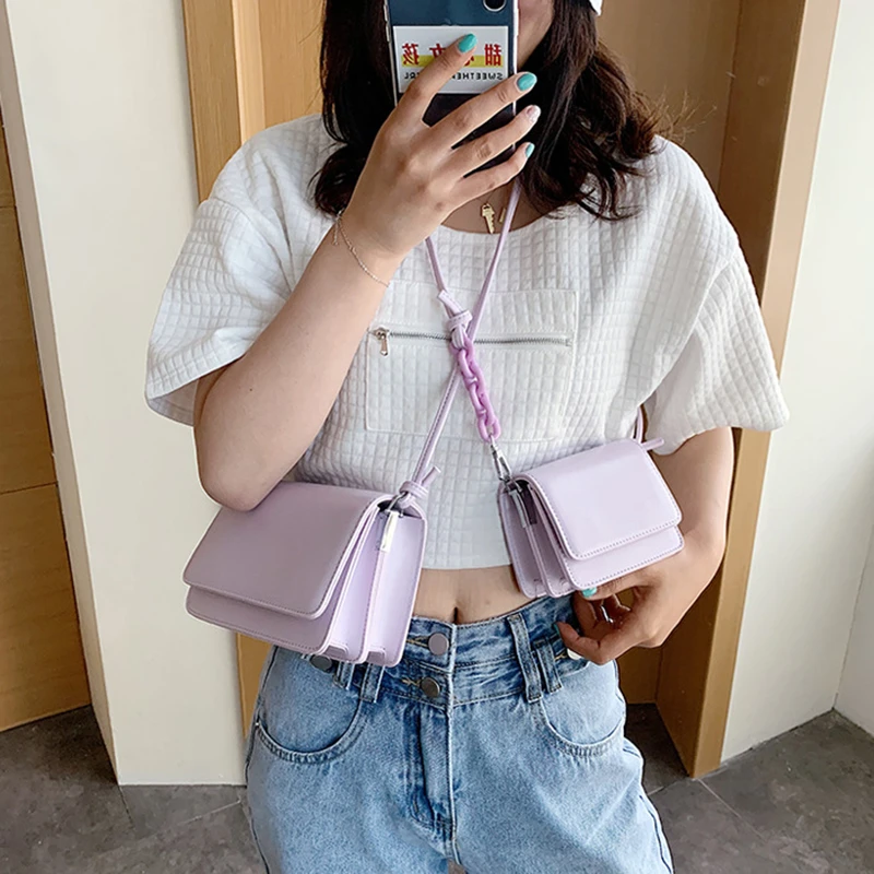 Однотонные маленькие женские сумки через плечо из искусственной кожи, новые дизайнерские женские сумки через плечо с акриловой цепочкой, ...
Однотонные маленькие женские сумки через плечо из искусственной кожи, новые дизайнерские женские сумки через плечо с акриловой цепочкой, ...