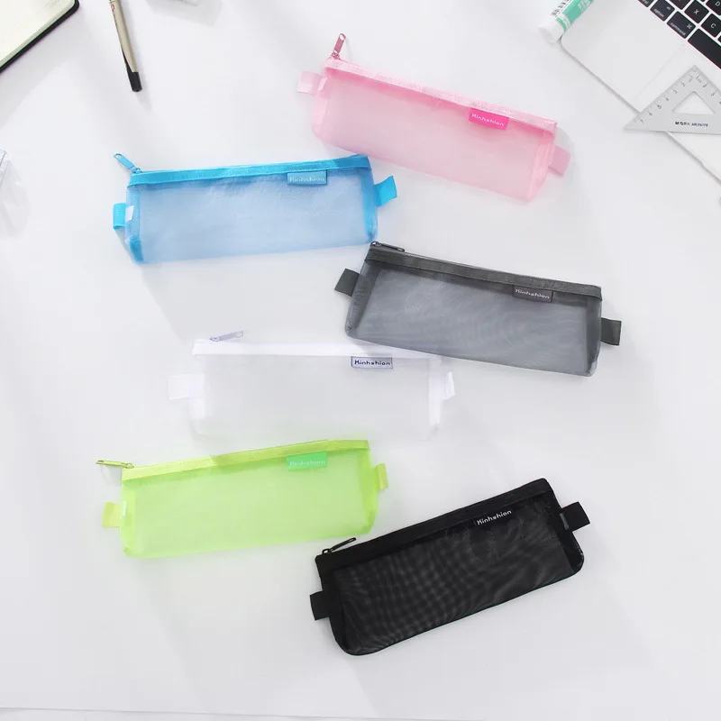 6 Colors Simple Transparent Mesh Pencil Case Nylon Pen Bag School Supplies Pen Box Office Student Pencil Cases
6 Colors Simple Transparent Mesh Pencil Case Nylon Pen Bag School Supplies Pen Box Office Student Pencil Cases