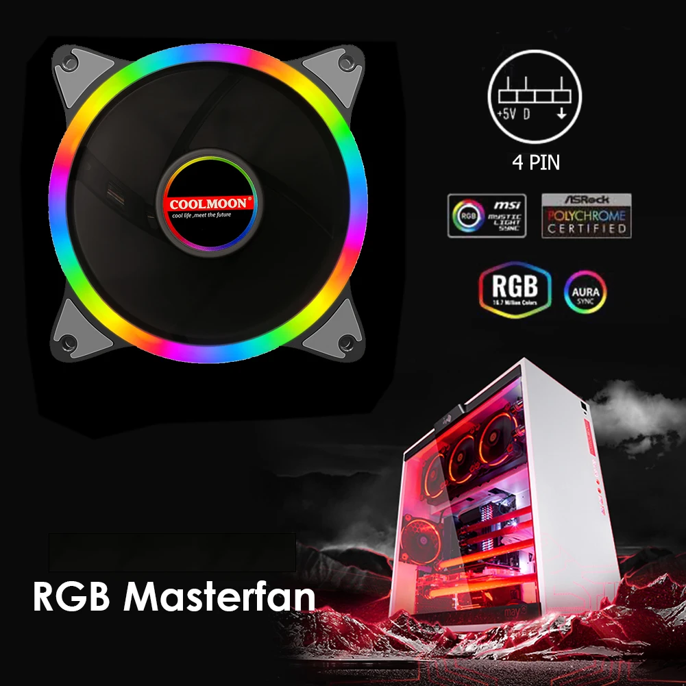 12cm Cooling Fan Large 4 Pin Mute Heatsink for Desktop Chassis PC Case PC Computer Water Cooling Accessories
12cm Cooling Fan Large 4 Pin Mute Heatsink for Desktop Chassis PC Case PC Computer Water Cooling Accessories