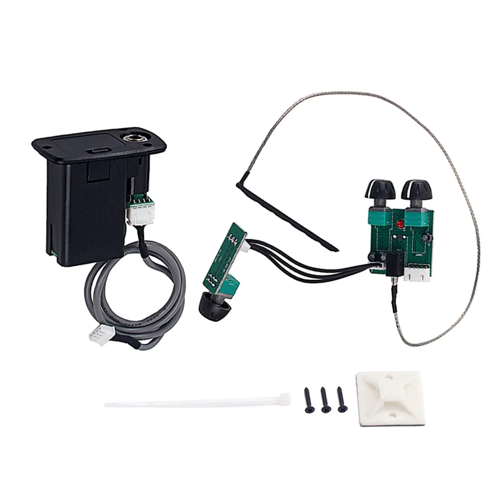 3-полосный EQ активный пьезоусилитель звукоснимателя, система предварительного усиления для акустической гитары, бас-гитары, цвет черный 
3-полосный EQ активный пьезоусилитель звукоснимателя, система предварительного усиления для акустической гитары, бас-гитары, цвет черный