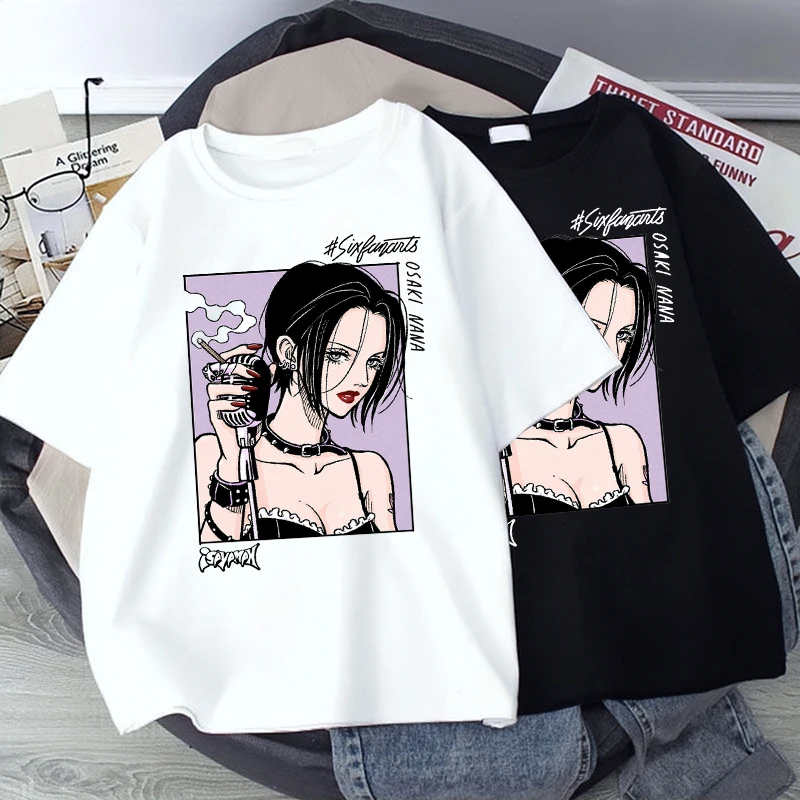 Japanese Anime Women's T-shirt Osaki Nana T-shirt Women's Kawai Nana Pattern T-shirt Harajuku Summer Top Cartoon Unisex T-shirt
Japanese Anime Women's T-shirt Osaki Nana T-shirt Women's Kawai Nana Pattern T-shirt Harajuku Summer Top Cartoon Unisex T-shirt