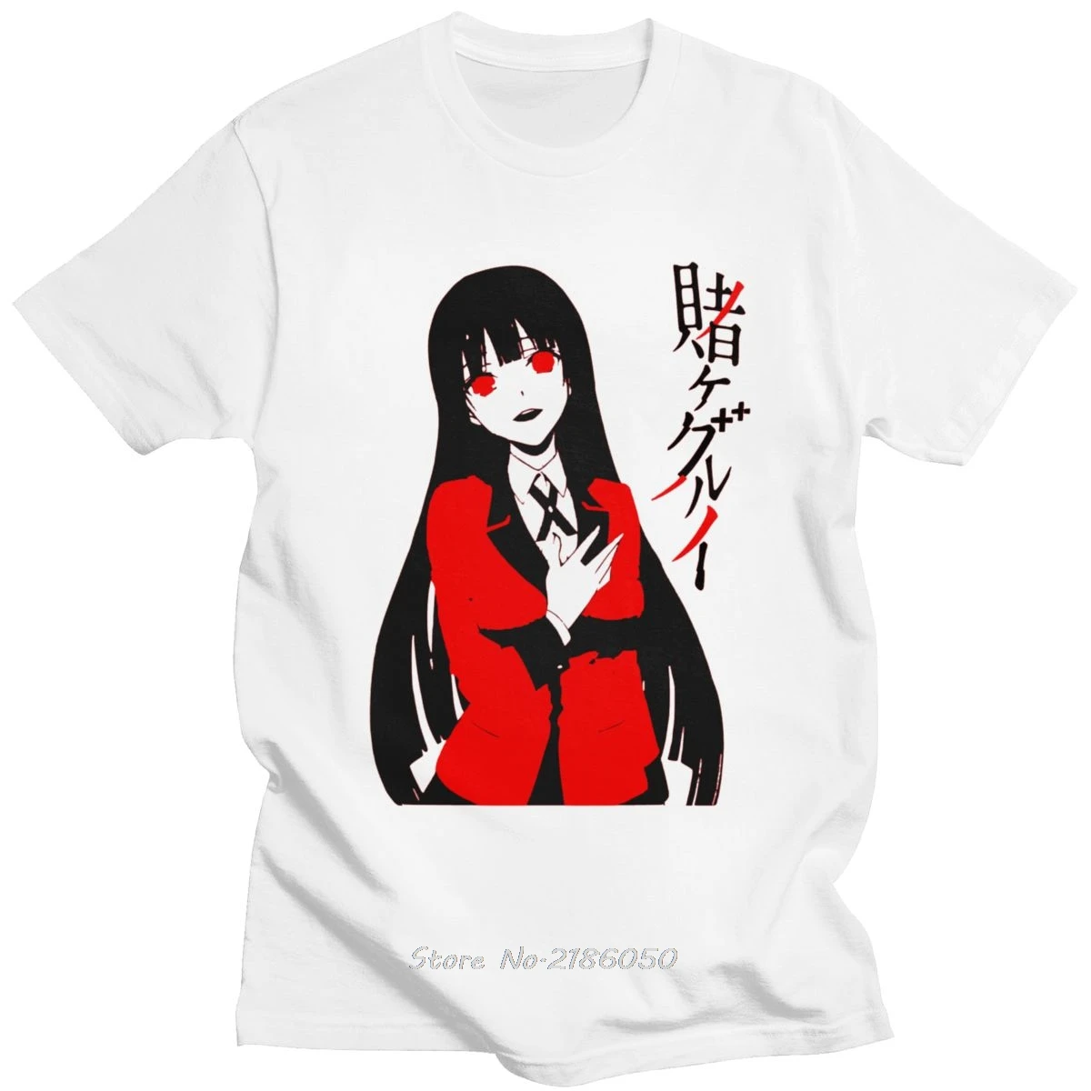 Футболка Kakegurui Yumeko Jabami Мужская хлопковая футболка с мангой и анимацией для ТВ шоу