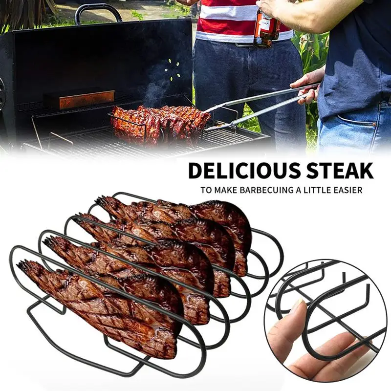 BBQ Grill Rack Non Stick Iron Art Steak Holders Roasting Rib Grilling Tools for Smoking Outdoor Camping Traveling Accessories
BBQ Grill Rack Non Stick Iron Art Steak Holders Roasting Rib Grilling Tools for Smoking Outdoor Camping Traveling Accessories