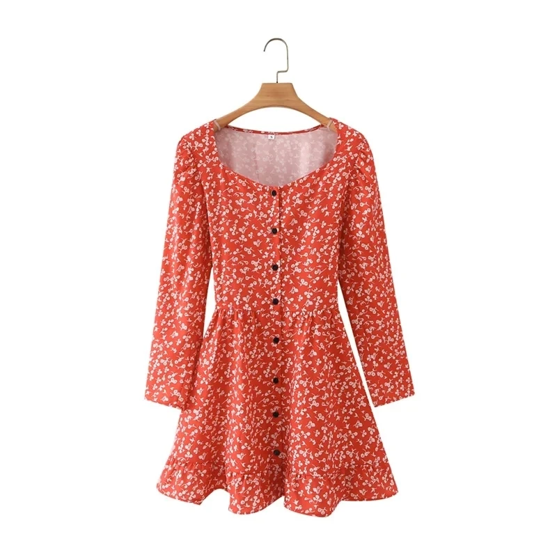 Hot Sale Women Floral Print Red Mini Dress Female Square Collar Long Sleeve Clothes Leisure Lady Loose Vestido D8090
Hot Sale Women Floral Print Red Mini Dress Female Square Collar Long Sleeve Clothes Leisure Lady Loose Vestido D8090