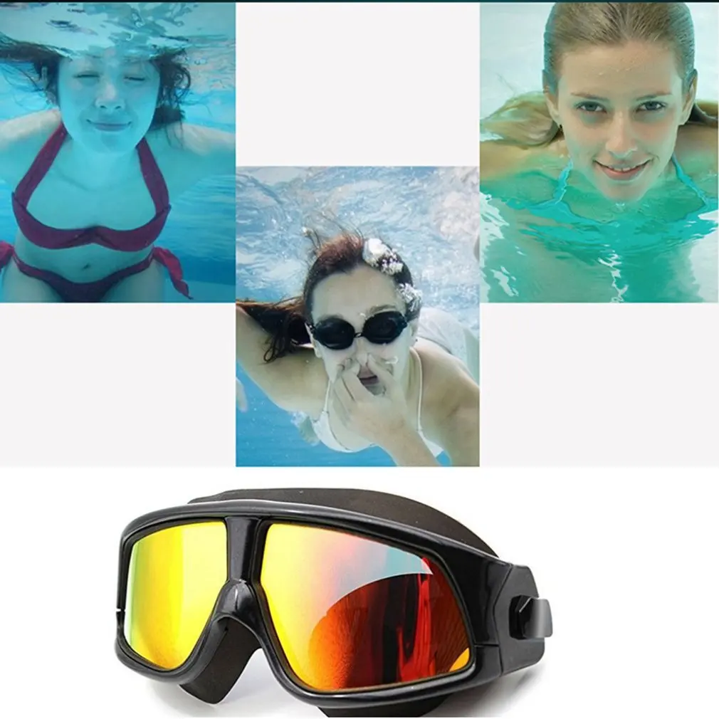 HD Anti-fog Oversized Silicone Plated Swimming Glasses waterproof and UV not fogging protects your eyes 1 pair
HD Anti-fog Oversized Silicone Plated Swimming Glasses waterproof and UV not fogging protects your eyes 1 pair
