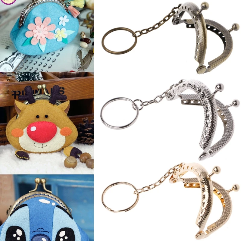 1PC Coin Purse Bag Arch Frame Kiss Clasp Lock With Key Ring DIY Craft 5cm 
1PC Coin Purse Bag Arch Frame Kiss Clasp Lock With Key Ring DIY Craft 5cm