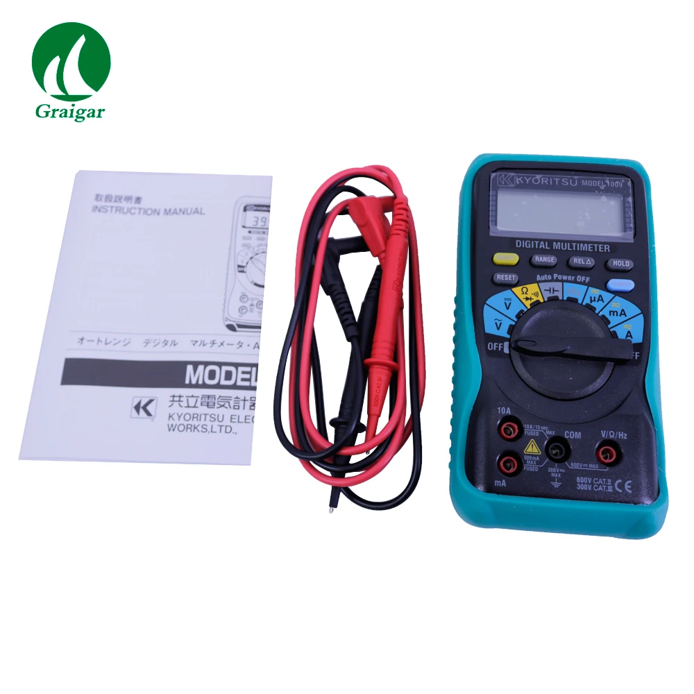 

Kyoritsu1009 Digital Multimeters Display 4000 Counts with Holster Kew1009