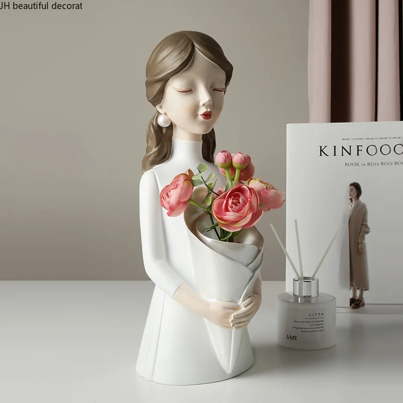 Creative Bouquet Bridal Decoration Resin Figure Vase Living Room Flower Arrangement Decoration Home Decoration Handicraft Gift
Creative Bouquet Bridal Decoration Resin Figure Vase Living Room Flower Arrangement Decoration Home Decoration Handicraft Gift