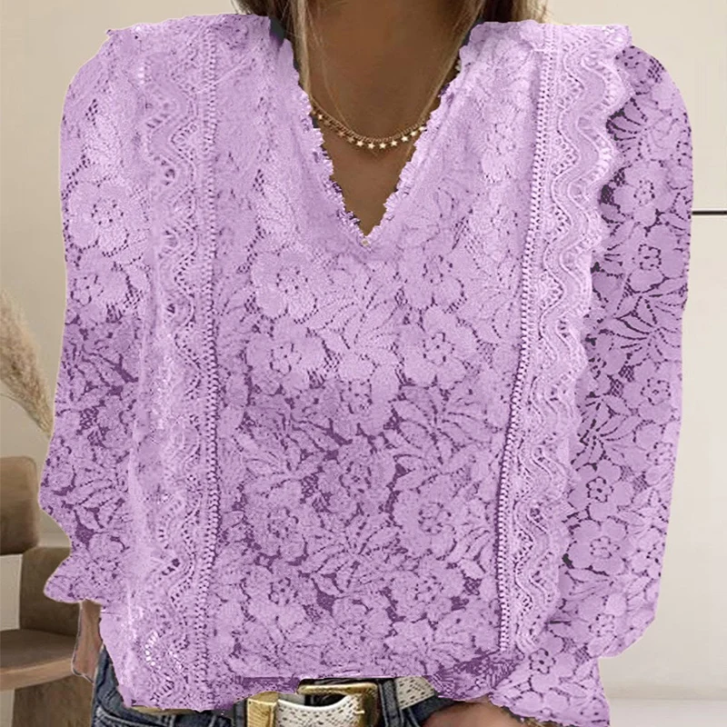 Elegant Office Lady 2022 Spring Autumn New Pullover Sexy Women Solid Long Flared Sleeve V Neck Lace Blouse Shirts Streetwear
Elegant Office Lady 2022 Spring Autumn New Pullover Sexy Women Solid Long Flared Sleeve V Neck Lace Blouse Shirts Streetwear