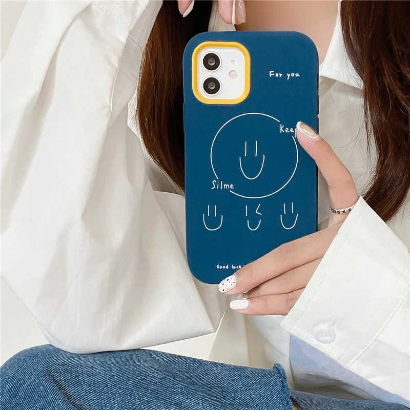 Blue line smiling face expression for iphone 13mobile phone case XR suitable for iphone11 / 12pro / 8p soft xsmax female
Blue line smiling face expression for iphone 13mobile phone case XR suitable for iphone11 / 12pro / 8p soft xsmax female