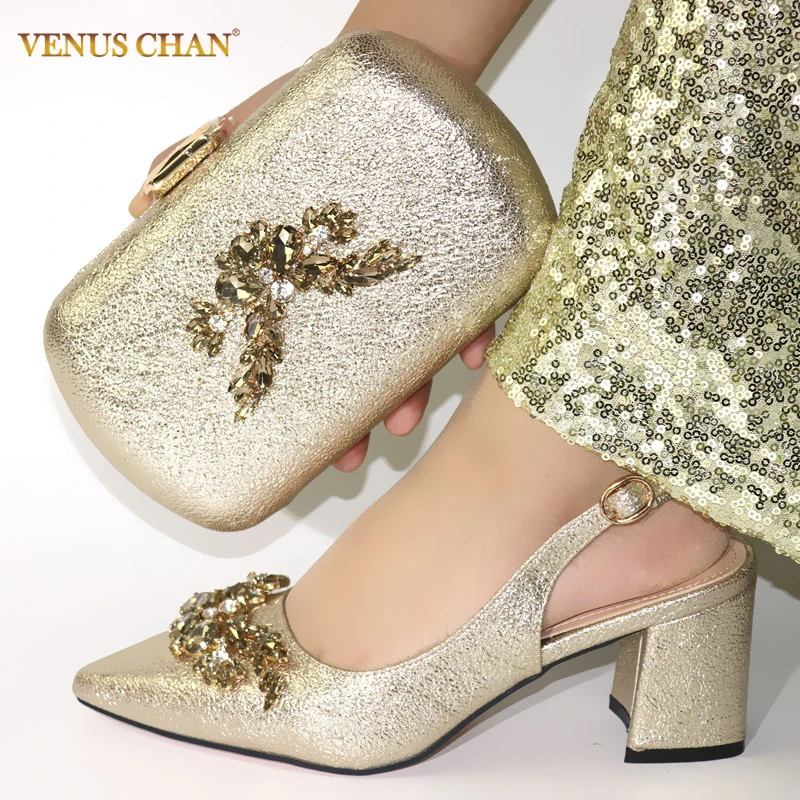 Fashion African gold Color Shoes and Bag Set for Party Italian design Shoes with Matching Bags 2020 Designer Shoe
Fashion African gold Color Shoes and Bag Set for Party Italian design Shoes with Matching Bags 2020 Designer Shoe