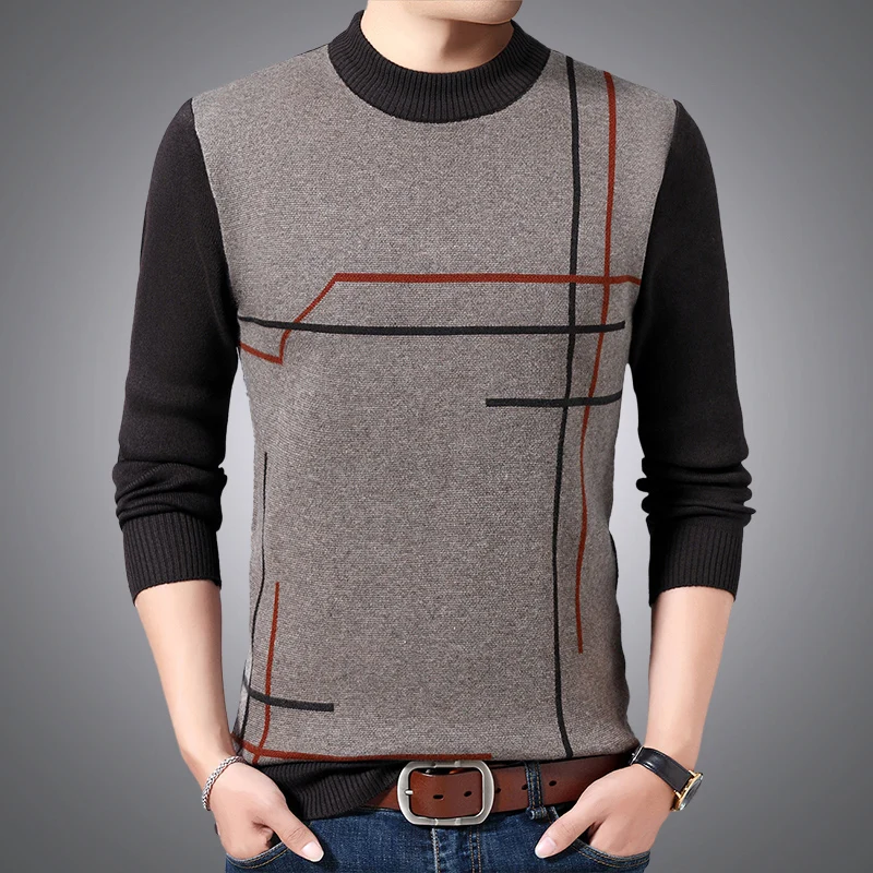 Men's autumn winter warmth pullover bottoming shirt sweater men's business casual round neck slim striped long-sleeved sweater
Men's autumn winter warmth pullover bottoming shirt sweater men's business casual round neck slim striped long-sleeved sweater