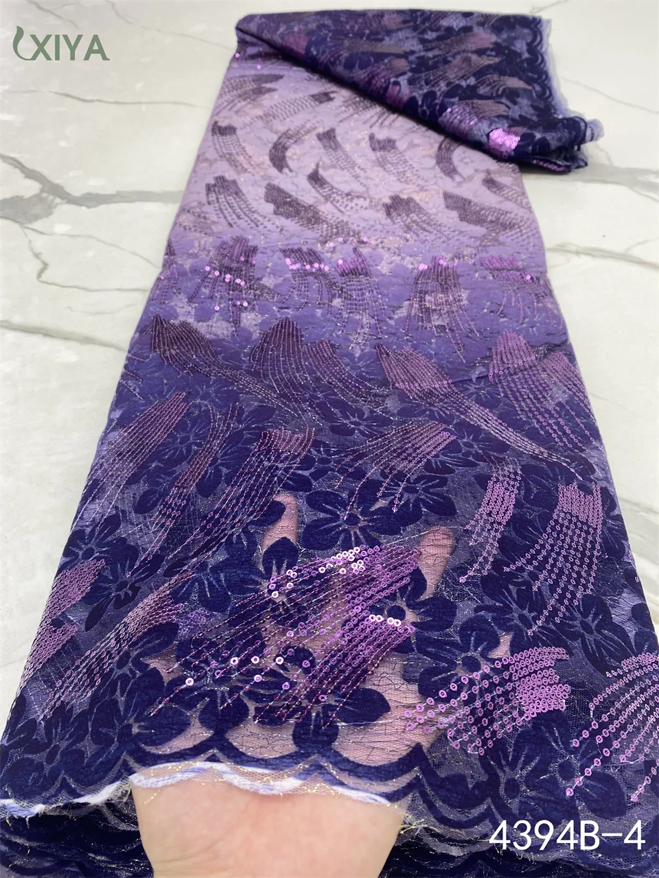 African Lace Fabric Velvet Lace Fabric Latest Nigerian Sequence Lace Fabric for Sewing French Mesh Lace with Sequins APW4394B
African Lace Fabric Velvet Lace Fabric Latest Nigerian Sequence Lace Fabric for Sewing French Mesh Lace with Sequins APW4394B