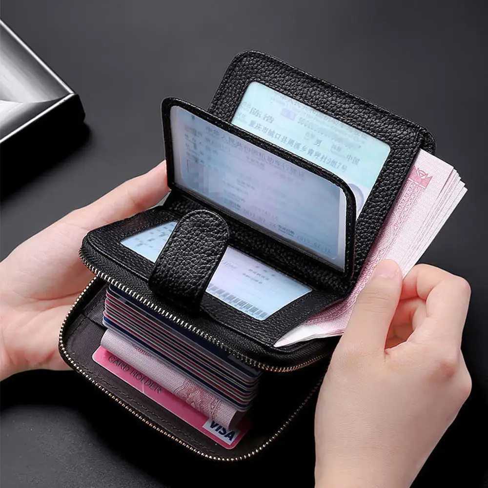 

Женский компактный кошелек, кредитница с кармашком для удостоверения личности, визитницы и кредитных карт, мужской держатель для денег