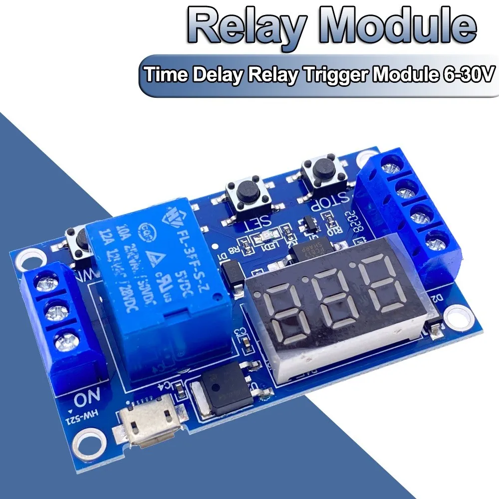 6-30V Relay Module Switch Trigger Delay Circuit Timer Cycle Adjustable Control Timer Switch Trigger Cycle Module
6-30V Relay Module Switch Trigger Delay Circuit Timer Cycle Adjustable Control Timer Switch Trigger Cycle Module