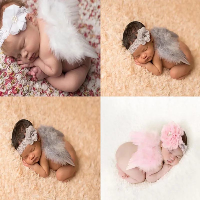 Newborn Photography Props Angel Feather Wings Feather Photo Prop Wings + Headband Set for Newborn Fashion Baby Supplies
Newborn Photography Props Angel Feather Wings Feather Photo Prop Wings + Headband Set for Newborn Fashion Baby Supplies