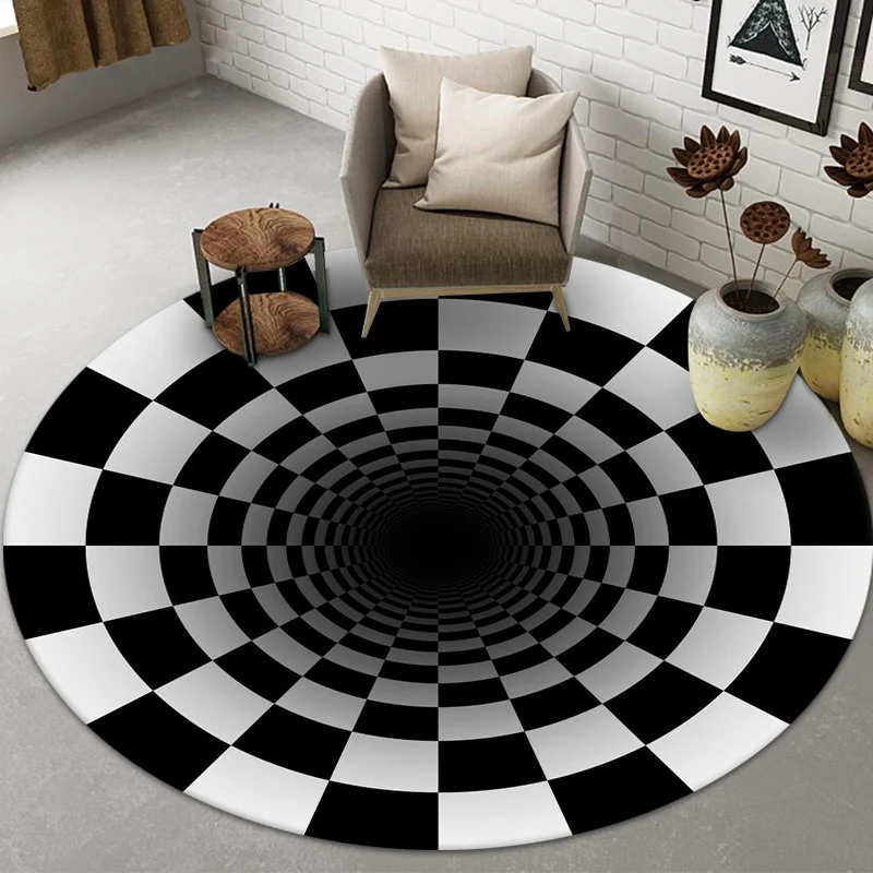 Black White Swirl Living Room Carpet Round Bedroom Rugs Non-slip Chair Mat Entrance Doormat Home Decor Geometric Floor Area Rug
Black White Swirl Living Room Carpet Round Bedroom Rugs Non-slip Chair Mat Entrance Doormat Home Decor Geometric Floor Area Rug