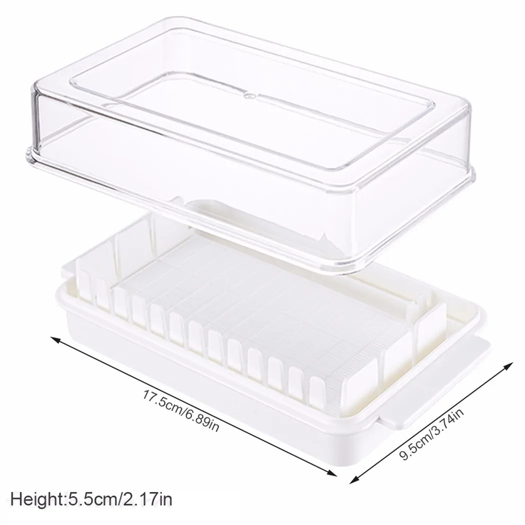 1 X Storage Box Butter Dish With Lid Dust-Proof Slicing Storage Box Plastic Clear Cheese Fresh-Keeping Case Container
1 X Storage Box Butter Dish With Lid Dust-Proof Slicing Storage Box Plastic Clear Cheese Fresh-Keeping Case Container