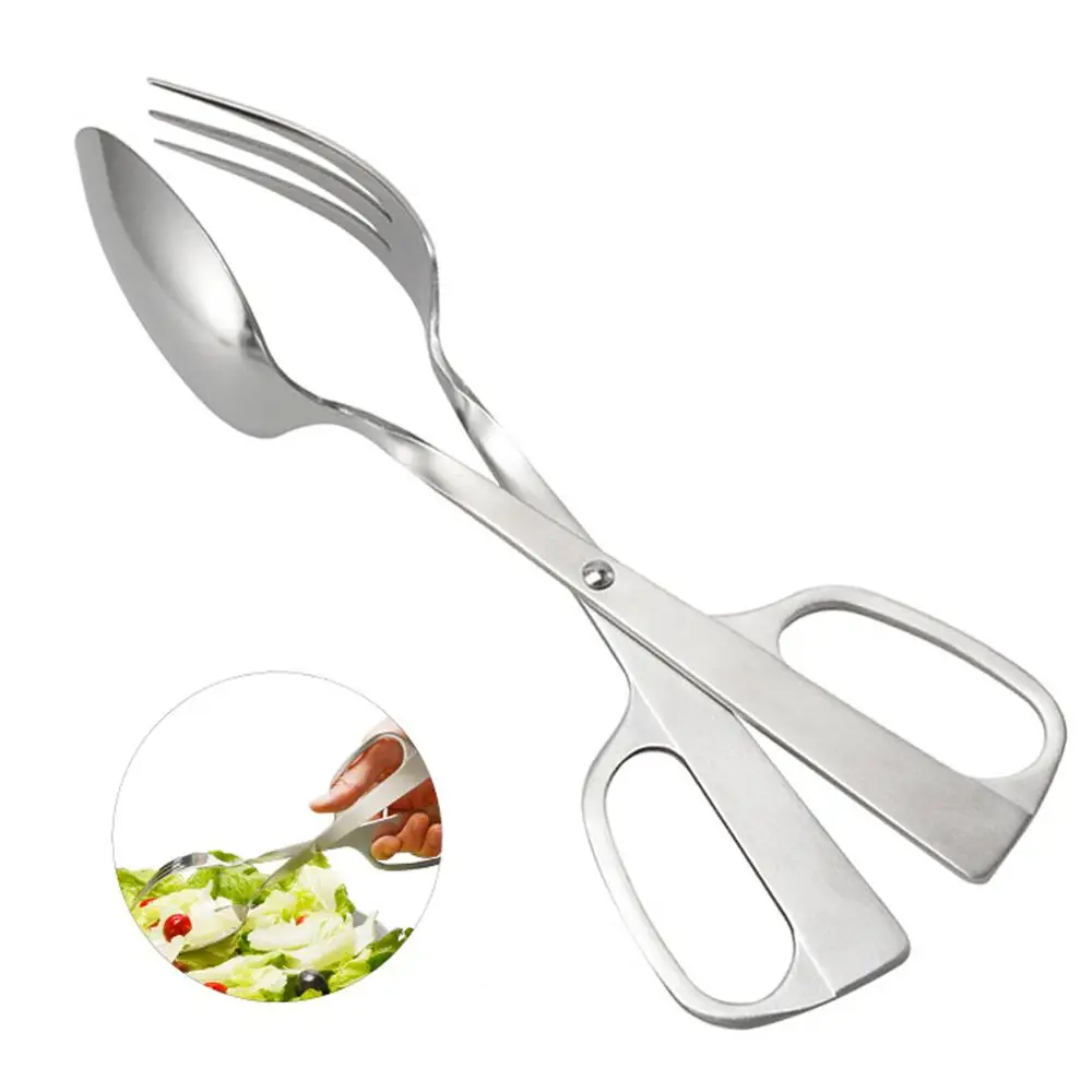 Stainless Steel Salad Spoon Fork Clip Bread Clip Food Tong for Home Kitchen Buffet 40DC17
Stainless Steel Salad Spoon Fork Clip Bread Clip Food Tong for Home Kitchen Buffet 40DC17