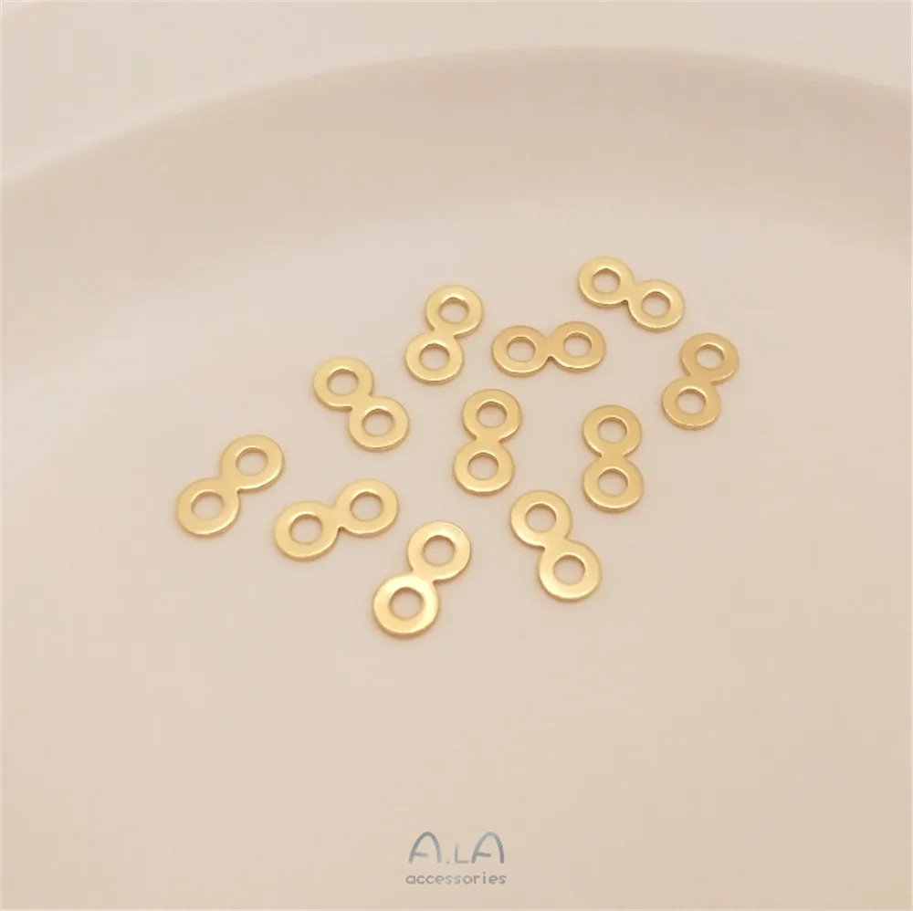 Small figure 8 connector 14K gold color 8 button handmade DIY bracelet necklace earrings end link accessories
Small figure 8 connector 14K gold color 8 button handmade DIY bracelet necklace earrings end link accessories