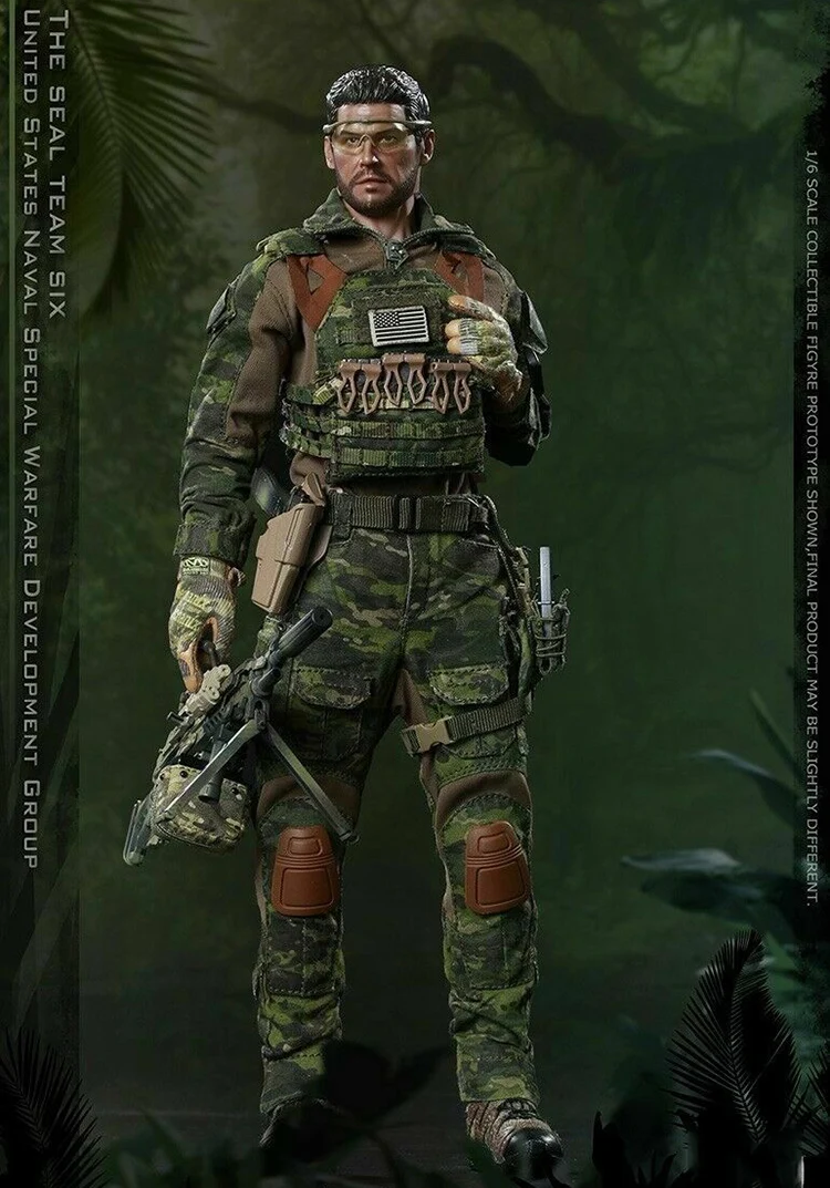 1/6 Seal Team Jungle Male Solider US Naval Special Warfare FLAGSET Camouflage Full Set Combat Uniform Action Figure Doll
1/6 Seal Team Jungle Male Solider US Naval Special Warfare FLAGSET Camouflage Full Set Combat Uniform Action Figure Doll