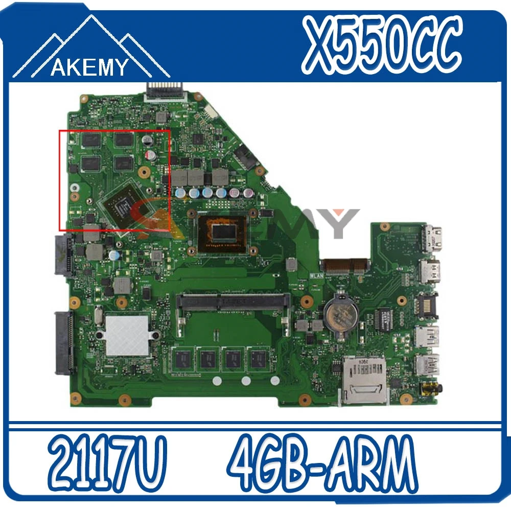 Материнская плата AKEMY X550CC Материнская плата ASUS X550CL X550VB X552C A550C A550V для ноутбука с 2117U 4GB-ARM 2 Гб GPU
Материнская плата AKEMY X550CC Материнская плата ASUS X550CL X550VB X552C A550C A550V для ноутбука с 2117U 4GB-ARM 2 Гб GPU