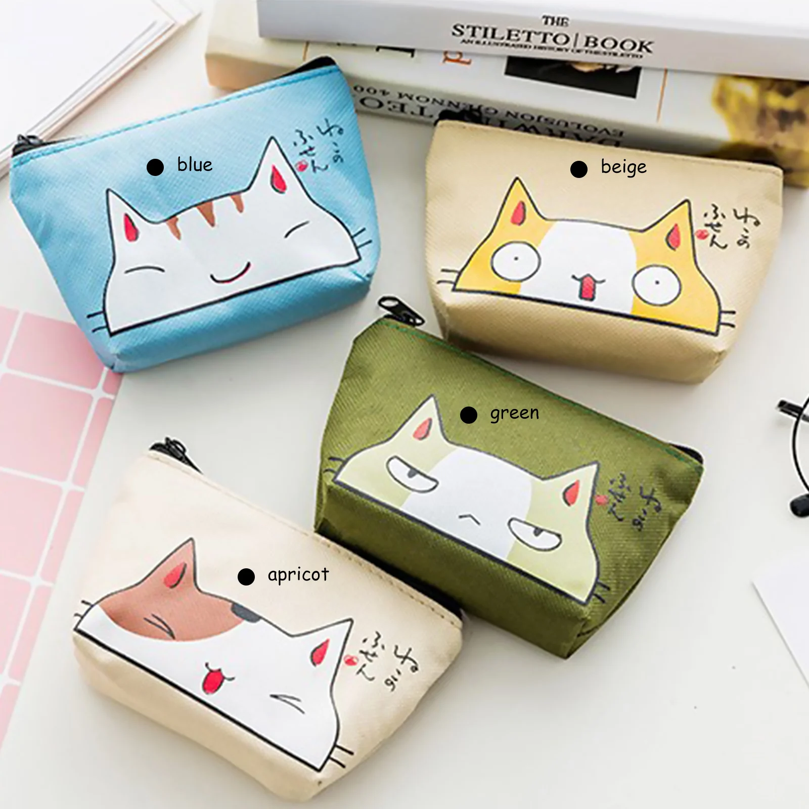 Кошелек для мелочи с мультяшным котом, Женский кошелек, мини-кошелек из ткани Оксфорд с держателем для карт, кошелек на молнии для денег, сум... 
Кошелек для мелочи с мультяшным котом, Женский кошелек, мини-кошелек из ткани Оксфорд с держателем для карт, кошелек на молнии для денег, сум...