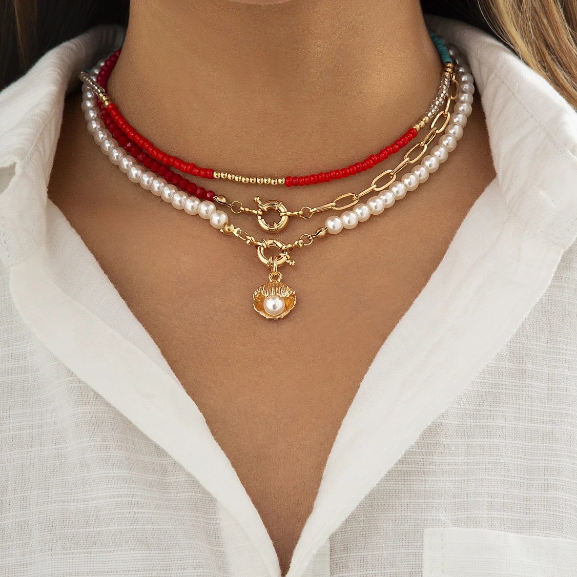 Ingemark Boho Y2K Seed Bead Choker Necklace for Women Summer Beach Shell Conch Pendant Fashion Statement Aesthetic Neck Jewelry
Ingemark Boho Y2K Seed Bead Choker Necklace for Women Summer Beach Shell Conch Pendant Fashion Statement Aesthetic Neck Jewelry