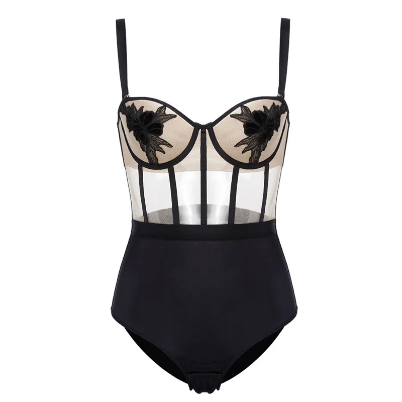 2020 New Retro Embroidered Suspenders Sexy Women Pajamas Transparent Lace Sexy Body Sculpting Breast Care Girly Leotard
2020 New Retro Embroidered Suspenders Sexy Women Pajamas Transparent Lace Sexy Body Sculpting Breast Care Girly Leotard