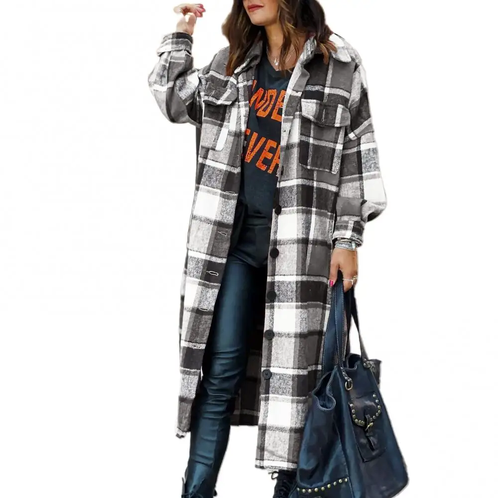 Women Autumn Turn Down Collar Long Sleeve Plaid Maxi Shirt Coat Jacket Overcoat Maxi Shirt Coat Jacket Overcoat Coat Jacket Over
Women Autumn Turn Down Collar Long Sleeve Plaid Maxi Shirt Coat Jacket Overcoat Maxi Shirt Coat Jacket Overcoat Coat Jacket Over
