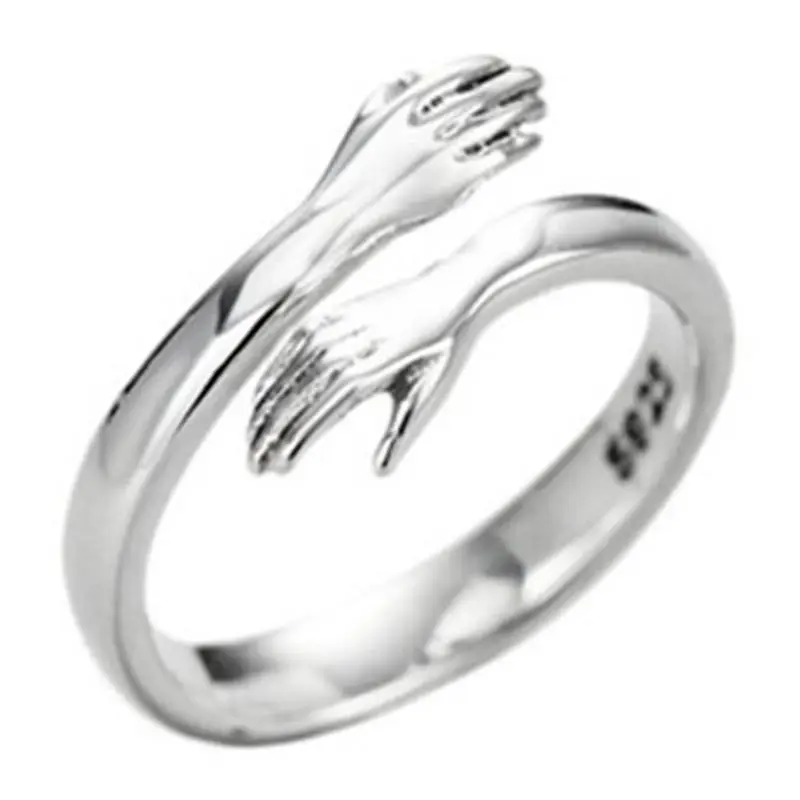 Vintage Embrace Hands Adjustable Rings for Women White Gold Color Female Wedding Jewelry Accessories Gifts Women's Opening Ring
Vintage Embrace Hands Adjustable Rings for Women White Gold Color Female Wedding Jewelry Accessories Gifts Women's Opening Ring