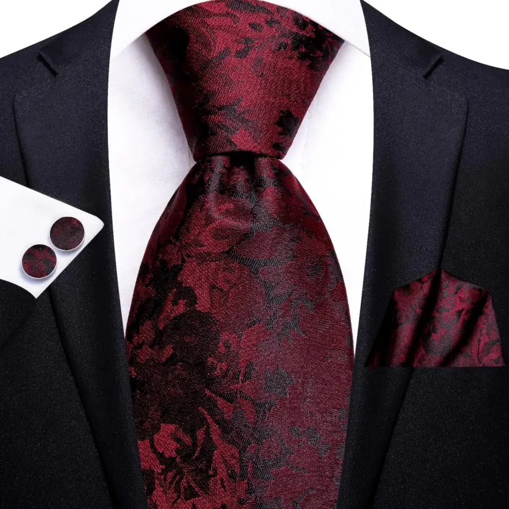 Burgundy Black Novelty Silk Wedding Tie For Men Handky Cufflink Mens Necktie Fashion Designer Business Party Dropshipping Hi-Tie
Burgundy Black Novelty Silk Wedding Tie For Men Handky Cufflink Mens Necktie Fashion Designer Business Party Dropshipping Hi-Tie