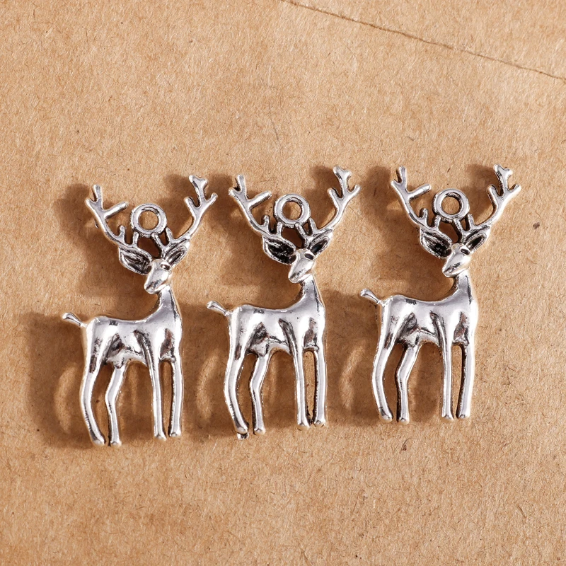 10pcs 11*31mm Alloy Antique Silver Color Elk Charms Deer Pendant Metal Necklace Bracelets for Jewelry Making Supplies
10pcs 11*31mm Alloy Antique Silver Color Elk Charms Deer Pendant Metal Necklace Bracelets for Jewelry Making Supplies